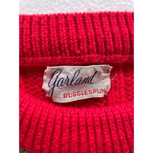 Vintage 60's Striped Knit Sweater / GARLAND RUGGLESPUN / S/M / Mod Retro - Picture 7 of 9